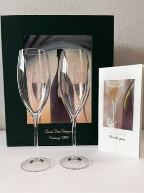 1993 Dom perignon crystal champagne glass set